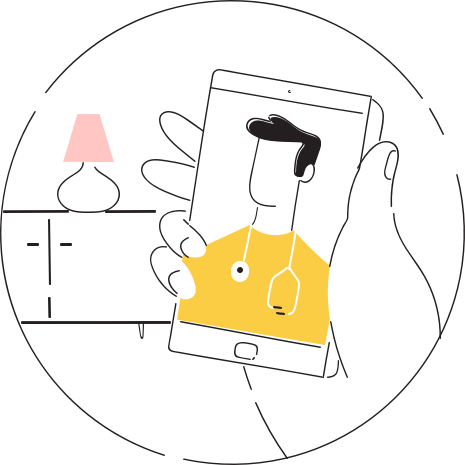virtual care on iphone illustration