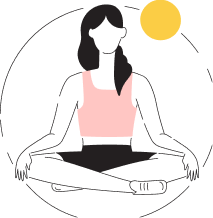 icon: woman meditating