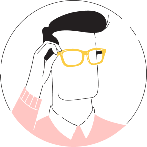 man wearing yellow glasses
