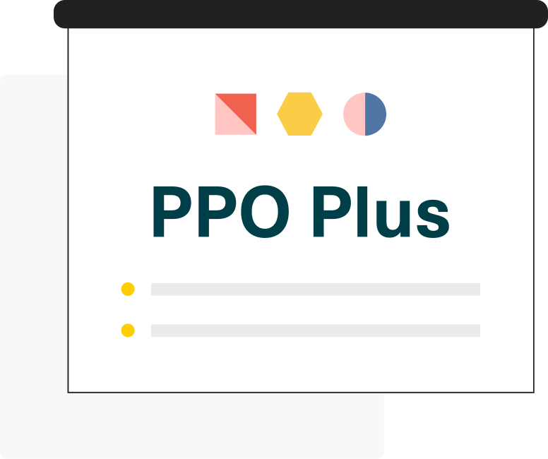 image: banner that reads PPO plus