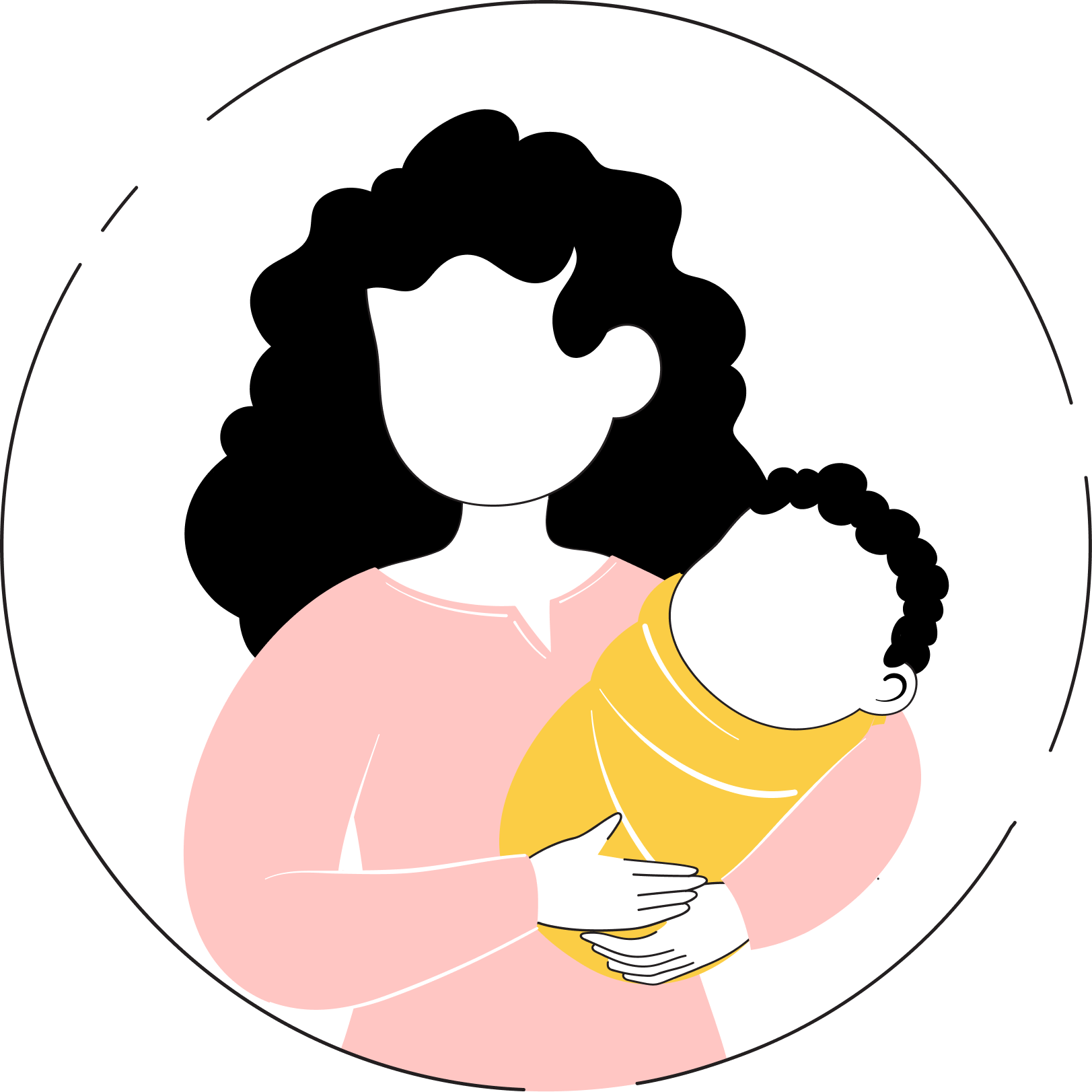 Woman holding a baby